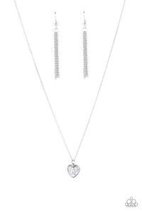 Pitter-Patter, Goes My Heart - Silver Necklace - Sabrina's Bling Collection