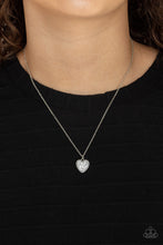 Load image into Gallery viewer, Pitter-Patter, Goes My Heart - Silver Necklace - Sabrina&#39;s Bling Collection