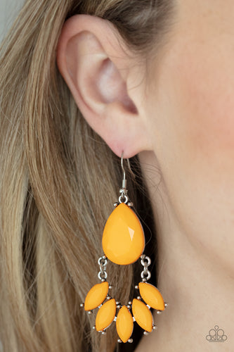 POWERHOUSE Call - Orange Earrings - Sabrina's Bling Collection