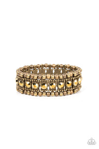 Ritzy Reboot - Brass & Aurum Rhinestone Bracelet - Sabrinas Bling Collection
