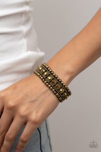 Ritzy Reboot - Brass & Aurum Rhinestone Bracelet - Sabrinas Bling Collection