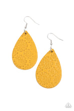 Load image into Gallery viewer, Stylishly Subtropical - Yellow Leather Earrings - Sabrinas Bling Collection
