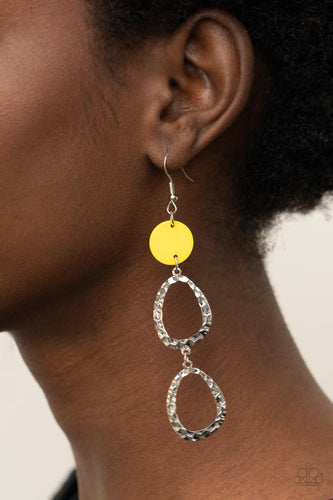 Surfside Shimmer - Yellow Earrings - Sabrina's Bling Collection