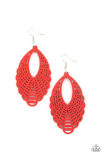 Load image into Gallery viewer, Tahiti Tankini - Red Wood Earrings - Sabrina&#39;s Bling Collection