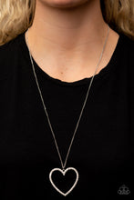 Load image into Gallery viewer, Va-Va-VALENTINE - White Heart Necklace - Sabrina&#39;s Bling Collection