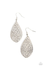 Load image into Gallery viewer, Vineyard Vanity - Silver Teardrop Earrings - Sabrina&#39;s Bling Collection