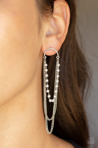 Vintage VIP - White Pearl Earrings - Sabrina's Bling Collection