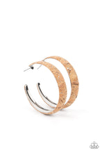 Load image into Gallery viewer, A CORK In The Road - Silver &amp; Cork Hoop Earrings - Sabrina&#39;s Bling Collection