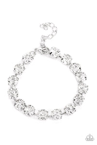A-Lister Afterglow - White Rhinestone Bracelet - Sabrina's Bling Collection