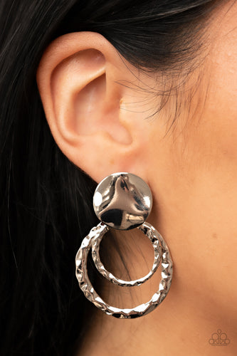 Ancient Arts - Silver Hammered Earrings - Sabrina's Bling Collection