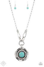 Load image into Gallery viewer, Badlands Treasure Hunt - Blue Turquoise Necklace - July 2022 Fashion Fix - Sabrina&#39;s Bling Collection