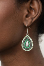 Load image into Gallery viewer, Beaded Bonanza - Green Earrings - Sabrina&#39;s Bling Collection