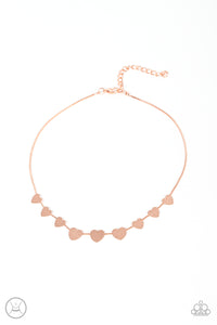 Dainty Desire - Copper Heart Choker Necklace - Sabrina's Bling Collection