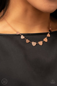 Dainty Desire - Copper Heart Choker Necklace - Sabrina's Bling Collection