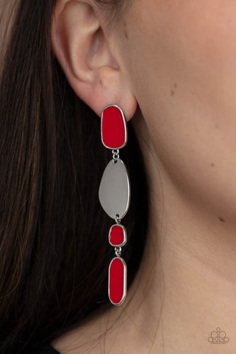 Deco By Design - Red Earrings - Sabrina's Bling Collection