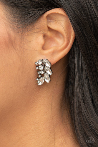 Flawless Fronds - White Earrings - Sabrina's Bling Collection