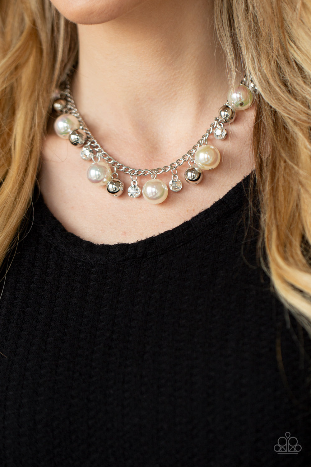 Galactic Gala - White Necklace - Sabrina's Bling Collection