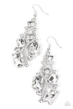 Load image into Gallery viewer, Interstellar Illumination - White Rhinestone Earrings - Sabrina&#39;s Bling Collection