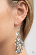 Load image into Gallery viewer, Interstellar Illumination - White Rhinestone Earrings - Sabrina&#39;s Bling Collection