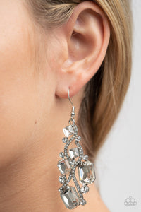 Interstellar Illumination - White Rhinestone Earrings - Sabrina's Bling Collection