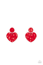 Load image into Gallery viewer, Just a Little Crush - Red Heart Earrings - Sabrina&#39;s Bling Collection
