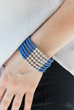 Load image into Gallery viewer, LAYER  It On Thick - Blue bracelet  Paparazzi Accessories - Sabrina&#39;s Bling Collection