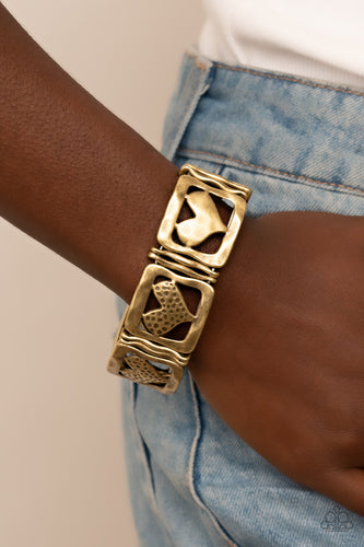 Legendary Lovers - Brass Heart Bracelet - Sabrinas Bling Collection