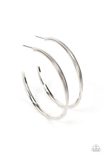 Load image into Gallery viewer, Monochromatic Curves - Silver Hoop Earrings - Sabrina's Bling Collection