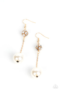 Nautical Nostalgia - Gold & Pearl Earrings - Sabrinas Bling Collection