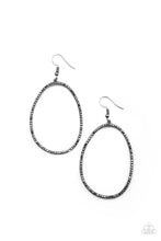 Load image into Gallery viewer, OVAL-ruled! - Black Earrings - Sabrina&#39;s Bling Collection