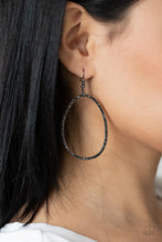 Load image into Gallery viewer, OVAL-ruled! - Black Earrings - Sabrina&#39;s Bling Collection