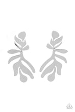 Load image into Gallery viewer, Palm Picnic - Silver Leaf Earrings - Sabrina&#39;s Bling Collection