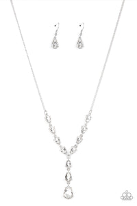 Park Avenue A-Lister - White Rhinestone Necklace - Sabrinas Bling Collection
