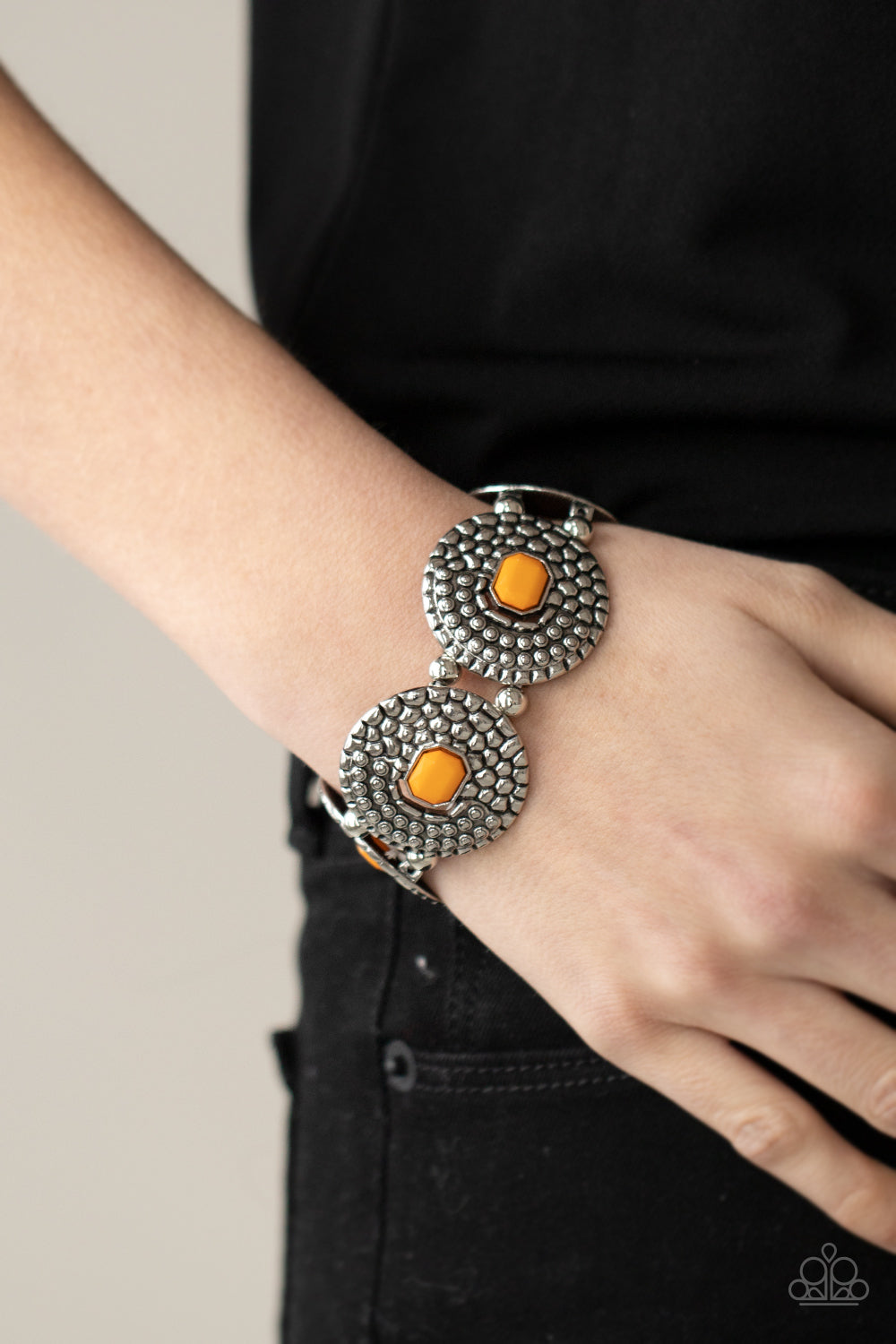 Prismatic Prowl - Orange Bracelet - Sabrina's Bling Collection