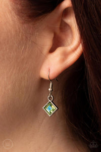 Prismatic Reinforcements - Green Iridescent Necklace - Sabrina's Bling Collection