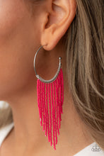 Load image into Gallery viewer, Saguaro Breeze - Pink Seed Bead Hoop Earrings - Sabrinas Bling Collection