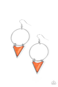 Sahara Shark - Orange Stone Earrings - Sabrina's Bling Collection