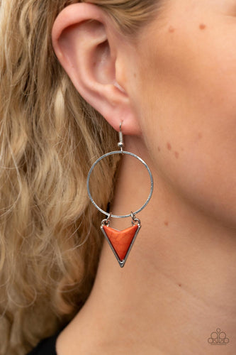 Sahara Shark - Orange Stone Earrings - Sabrina's Bling Collection
