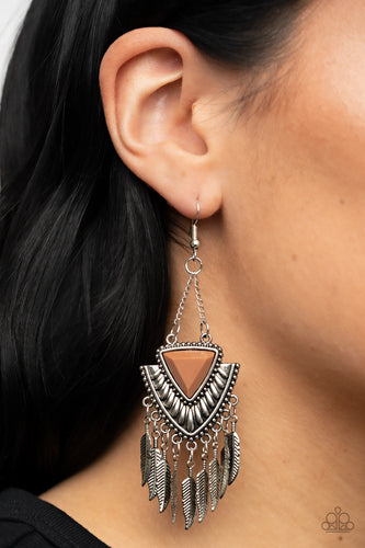 Shady Oasis - Brown Earrings - Sabrinas Bling Collection