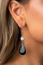 Load image into Gallery viewer, Smile for the Camera - Black Teardrop Earrings - Sabrina&#39;s Bling Collection