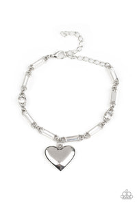 Sweetheart Secrets - White Heart Bracelet - Sabrina's Bling Collection