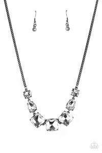 Unfiltered Confidence - Black & White Rhinestone Necklace - Sabrina's Bling Collection