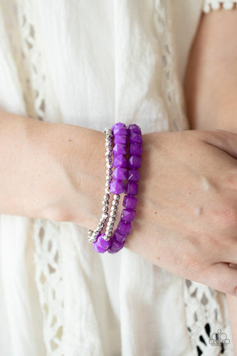 Vacay Vagabond - Purple Bracelet - Sabrina's Bling Collection