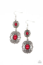 Load image into Gallery viewer, Products Victorian Villa - Red Filigree Earrings - Sabrina&#39;s Bling Collection