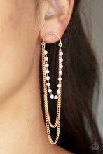 Load image into Gallery viewer, Vintage VIP - Gold Earrings - Sabrina&#39;s Bling Collection