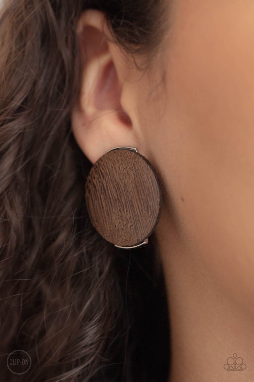WOODWORK It - Brown Earrings - Sabrina's Bling Collection