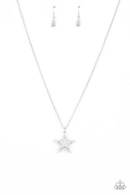 Load image into Gallery viewer, American Anthem - White Rhinestone Star Necklace - Black Diamond Exclusive - Sabrina&#39;s Bling Collection