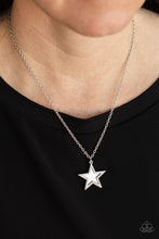 Load image into Gallery viewer, American Anthem - White Rhinestone Star Necklace - Black Diamond Exclusive - Sabrina&#39;s Bling Collection