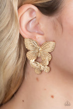 Load image into Gallery viewer, Blushing Butterflies - Gold Earrings - Sabrina's Bling Collection