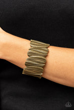 Load image into Gallery viewer, Cabo Canopy - Brass Feather Bracelet - Sabrina&#39;s Bling Collection